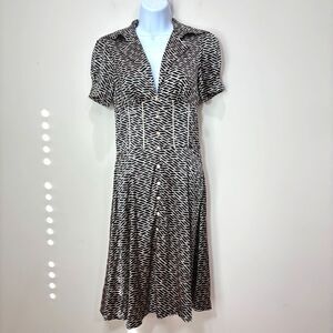 Y2K Bebe Black Silk Midi Dress XS Button Front Boning Logo Academia Coquette